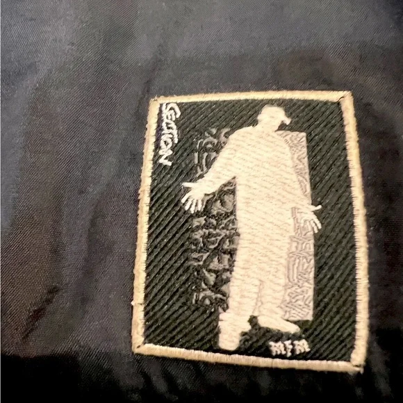 Section Vintage MFM Snowboard Coat Jacket With Hood Rare Black XL - Picture 9 of 16